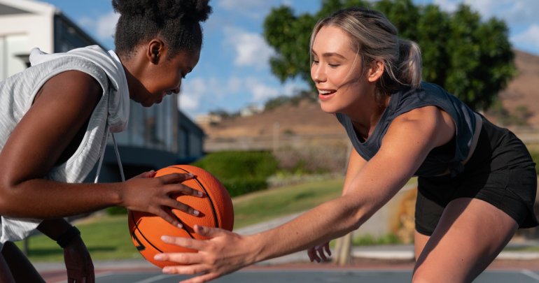 Complex patient - female friends playing basketball - Gillespie Approach–Craniosacral Fascial Therapy