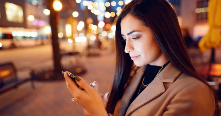 Interstitial cystitis - woman using cell phone - Gillespie Approach–Craniosacral Fascial Therapy
