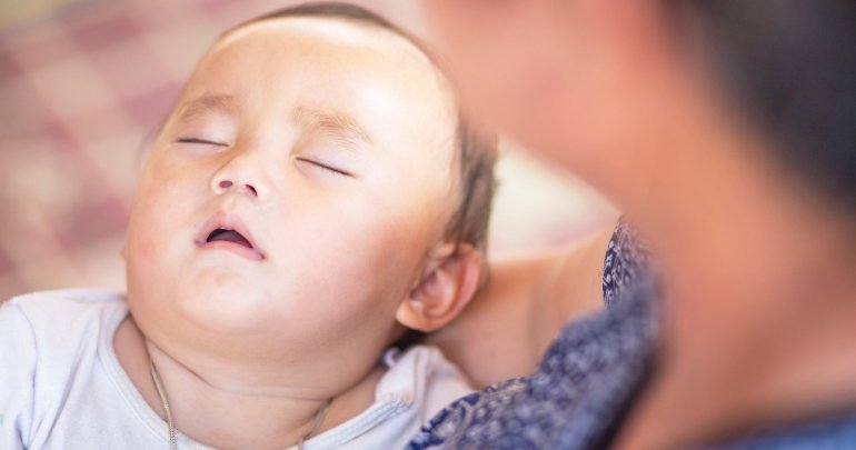 Super-tight throat - baby sleeping - Gillespie Approach–Craniosacral Fascial Therapy