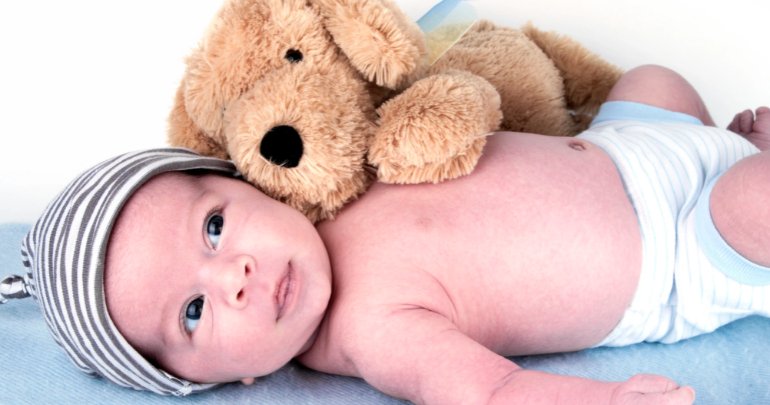 Whole enchilata - baby with stuffed animal - Gillespie Approach–Craniosacral Fascial Therapy
