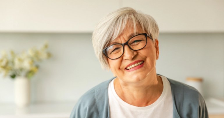 Healing 66-year-old trauma - woman smiling - Gillespie Approach–Craniosacral Fascial Therapy